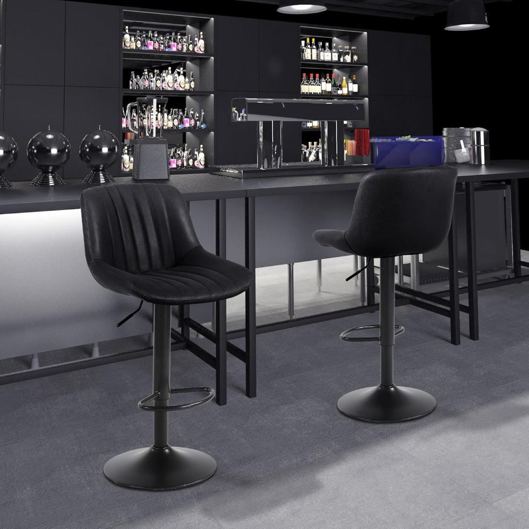 【開封済・未使用】Youhauchair カウンターチェア 2脚セット ブラック