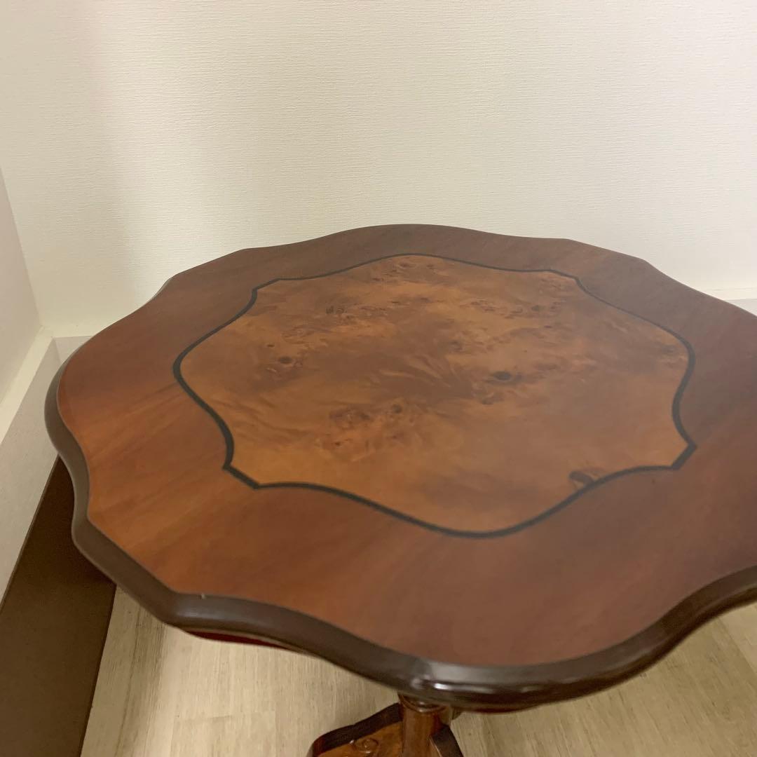 【美品】イタリー サイドテーブル 象嵌 彫刻 クラシック 西洋