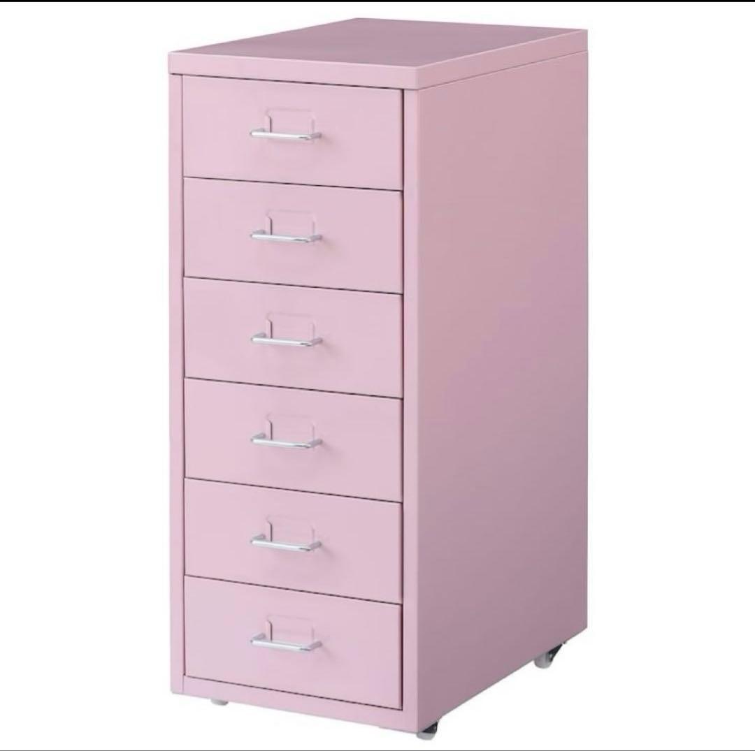IKEA イケア HELMER ヘルメル 引き出しユニットキャスター付き ピンク
