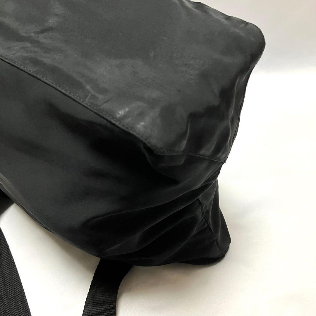 Grin プラダ トートバッグ 大容量 テスートナイロン 三角ロゴ 黒