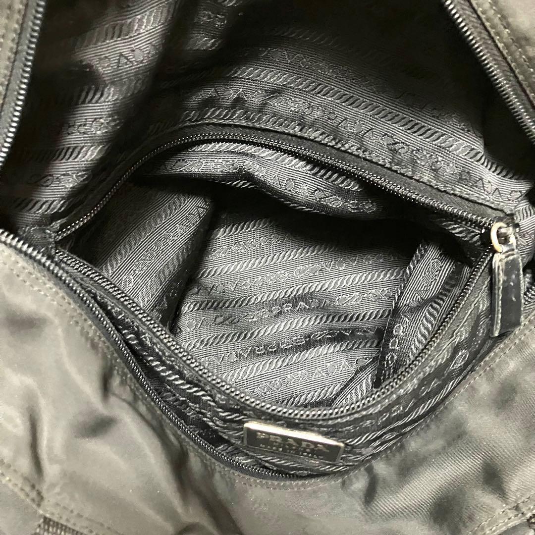 Grin プラダ トートバッグ 大容量 テスートナイロン 三角ロゴ 黒