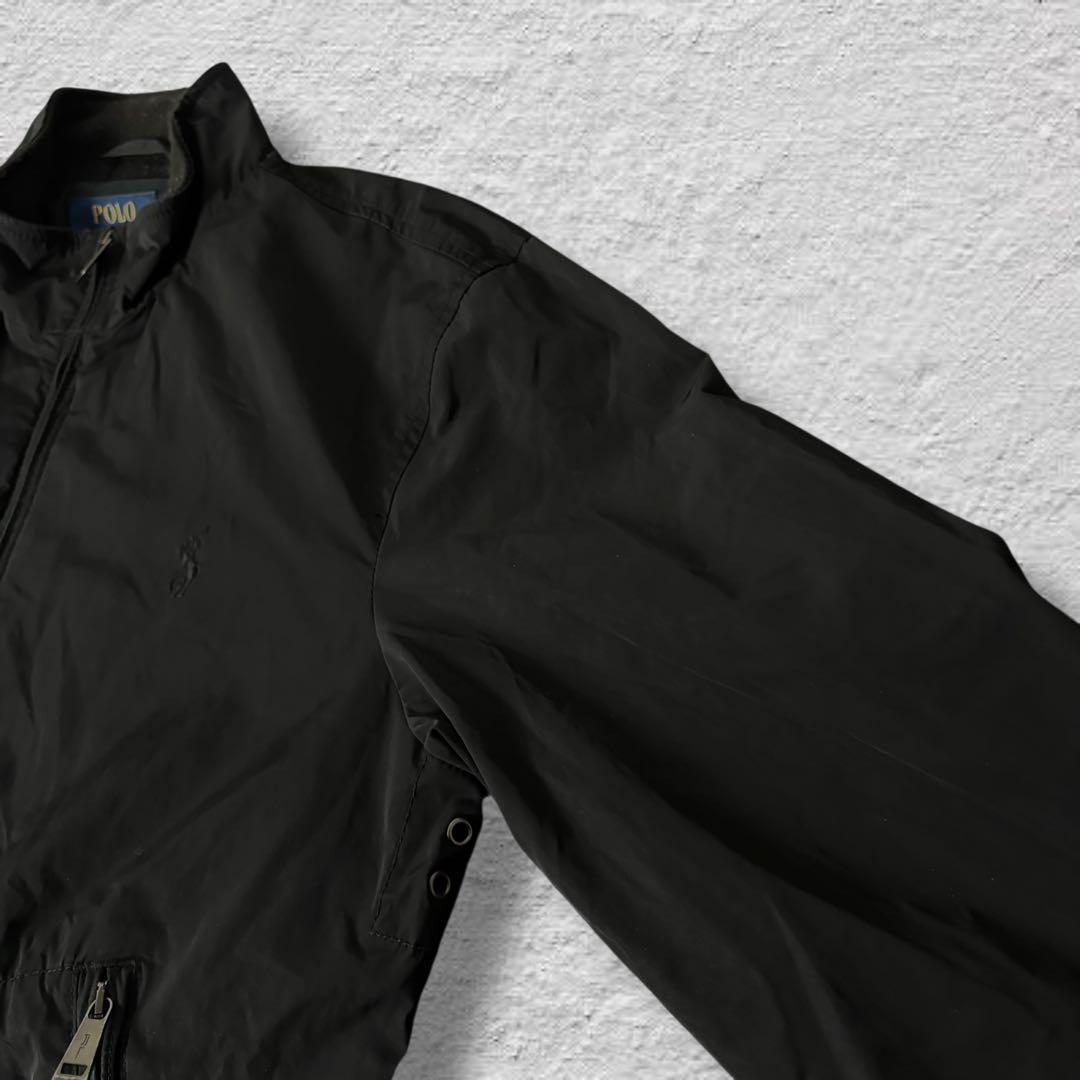 ttラルフローレンドリズラージャケットスイングトップブラックポニー古着
