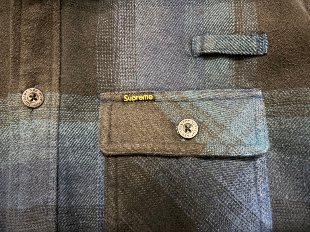 Supreme Quilted Lined Hooded Shirt Mサイズ