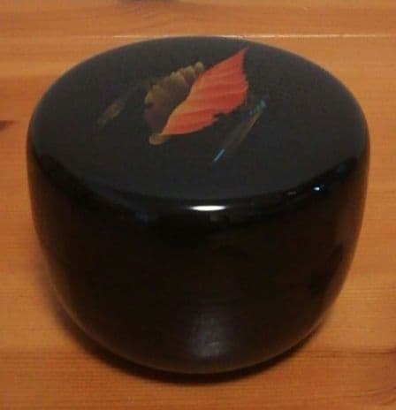 崎田宏作　水鏡　蒔絵　内銀　棗　共箱　共布　略歴付　茶道具