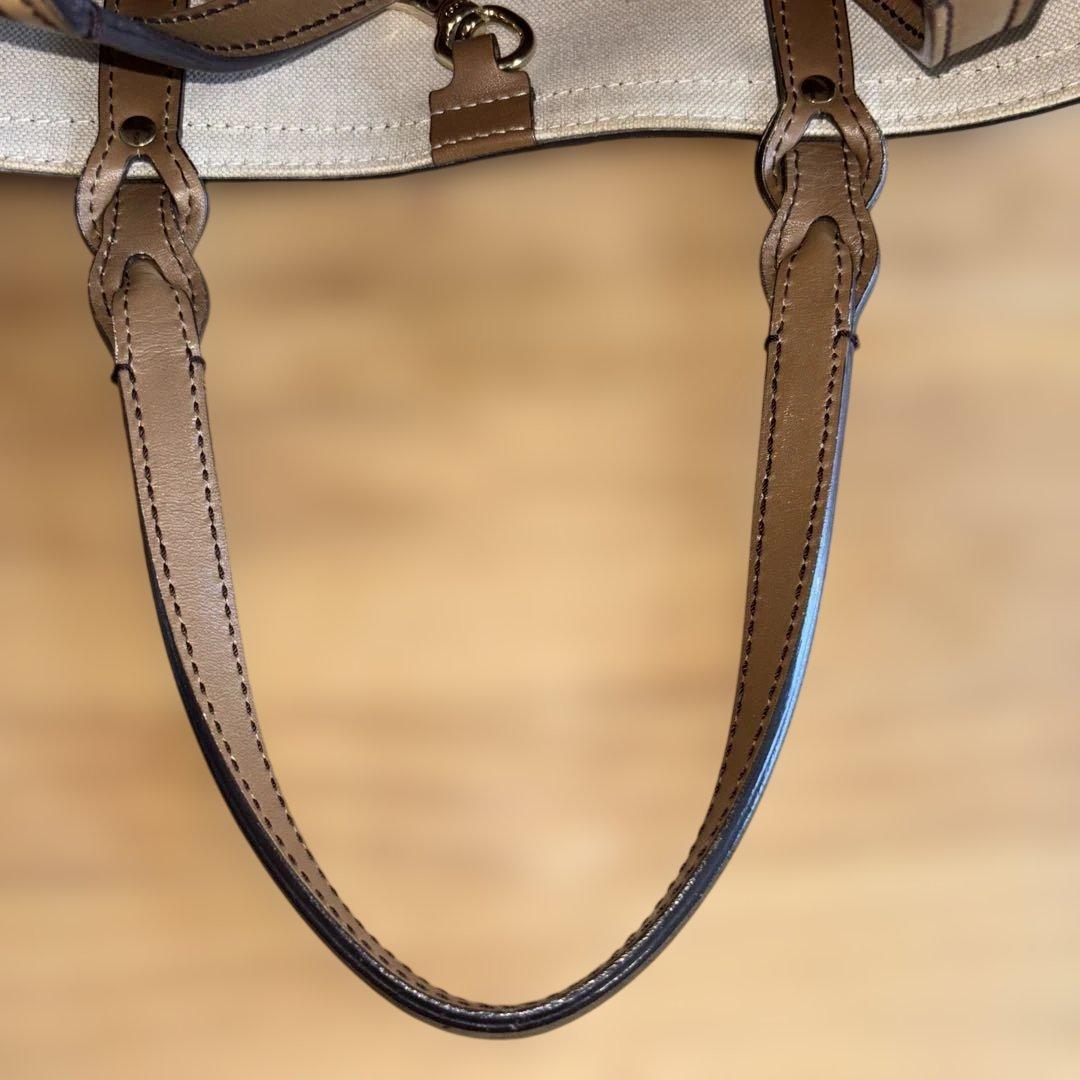 ◆ GUCCI ◆　トートバッグ　ディアマンテ　GGキャンバス　レザー　ポーチ