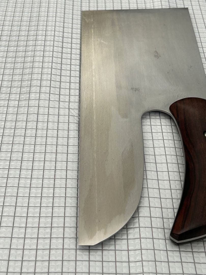 仙助 包丁 麺切り包丁 蕎麦包丁 安来鋼青紙二号 330mm 黒檀曲柄