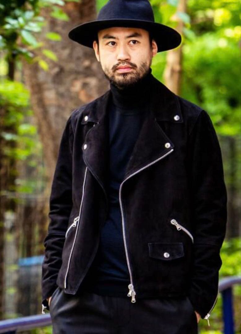 DENIM×TOMORROWLAND ゴートスエード ダブルライダースジャケット