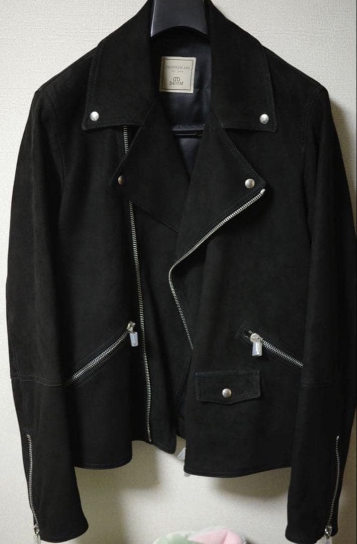 DENIM×TOMORROWLAND ゴートスエード ダブルライダースジャケット
