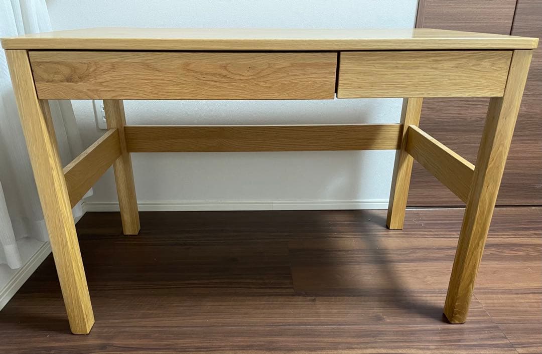 アクタス　オーク材　引き出し付き学習机 Actus