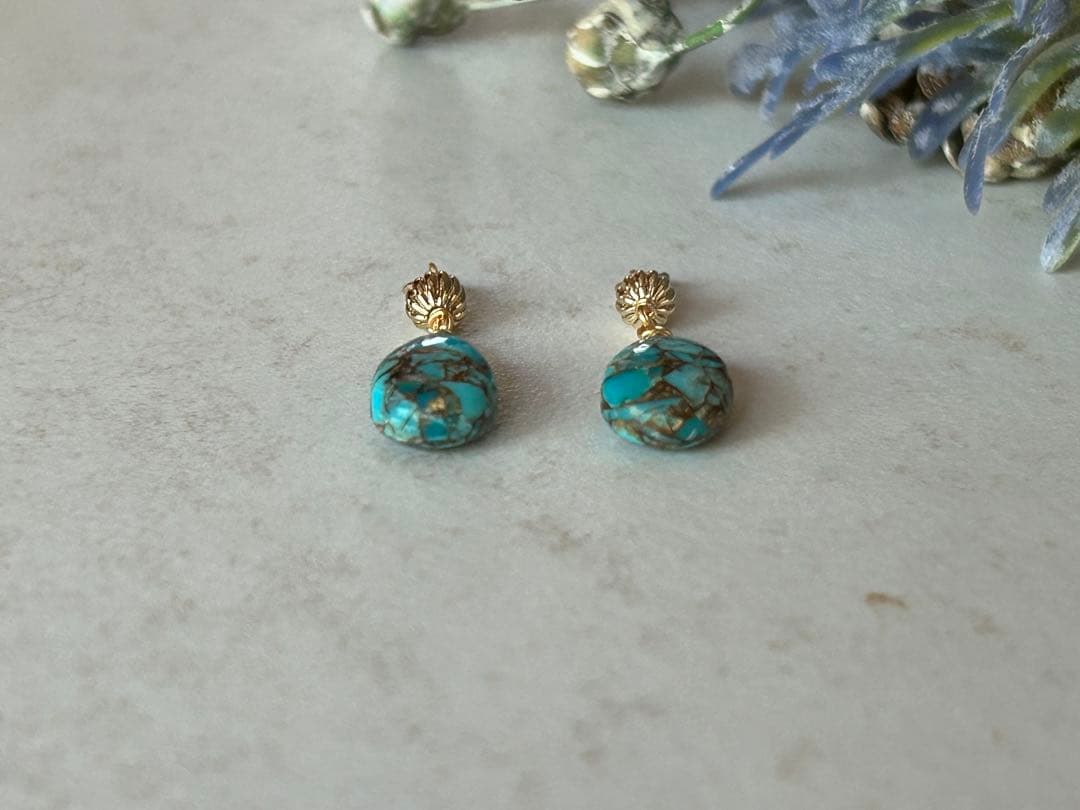 14KGF ブルーコッパーターコイズのチャーム