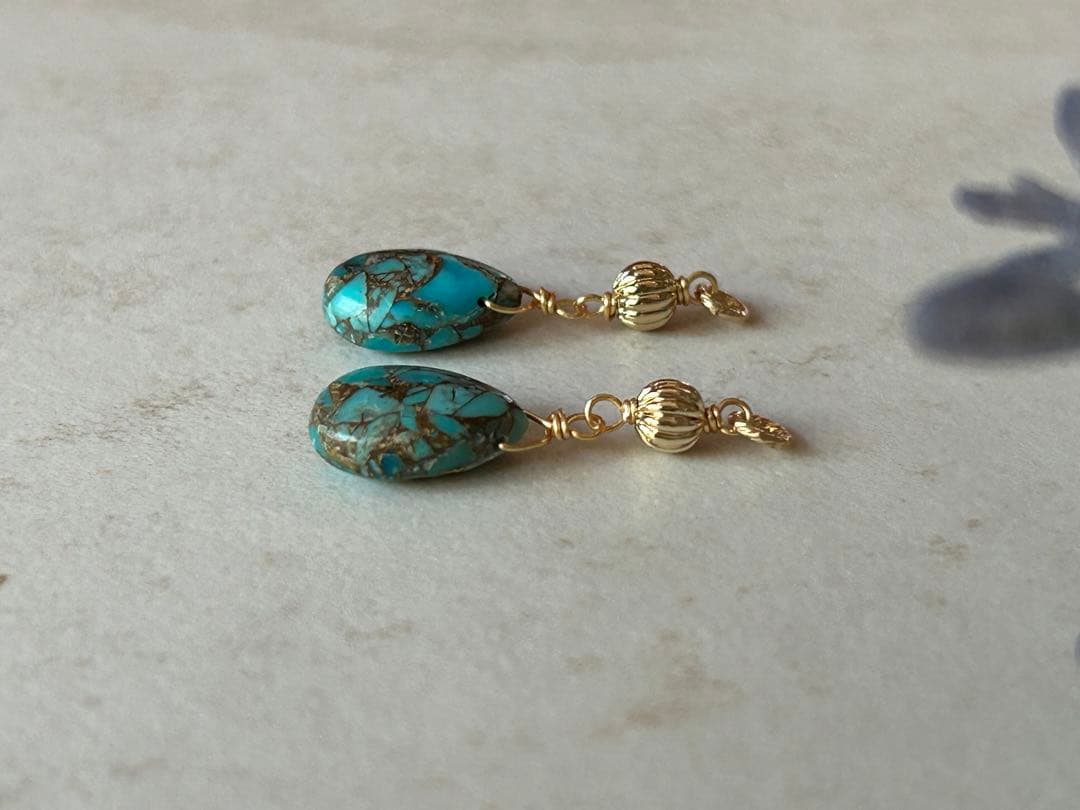 14KGF ブルーコッパーターコイズのチャーム