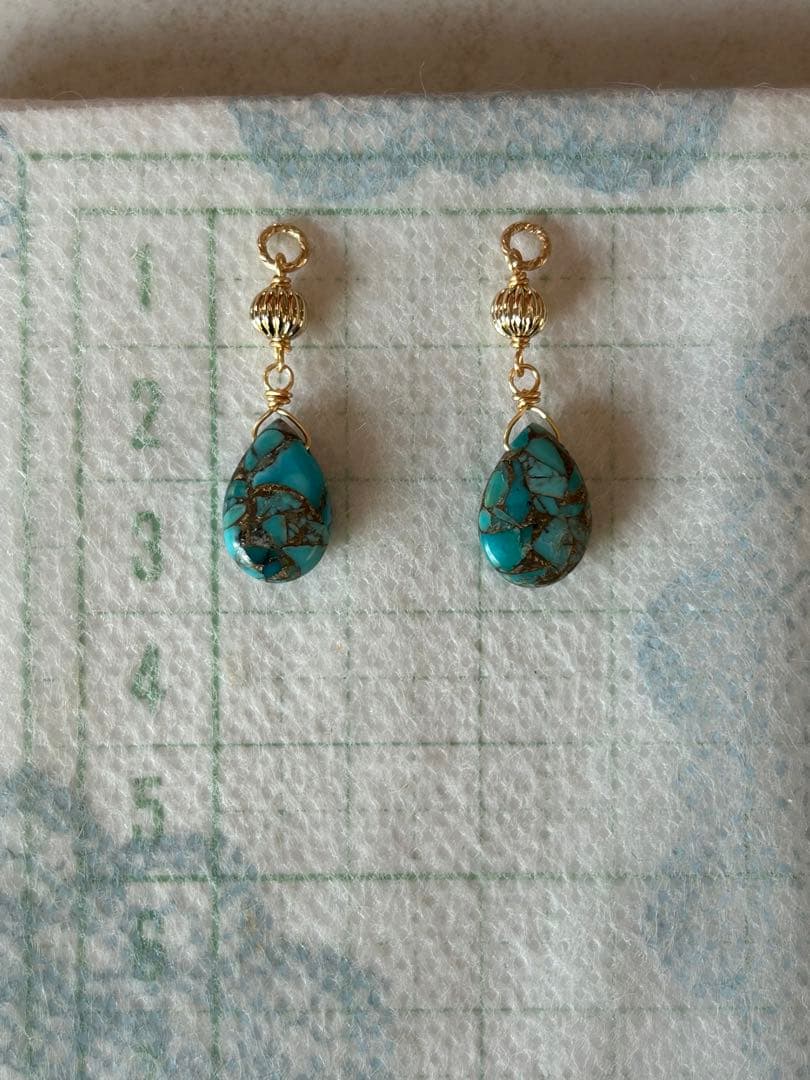 14KGF ブルーコッパーターコイズのチャーム