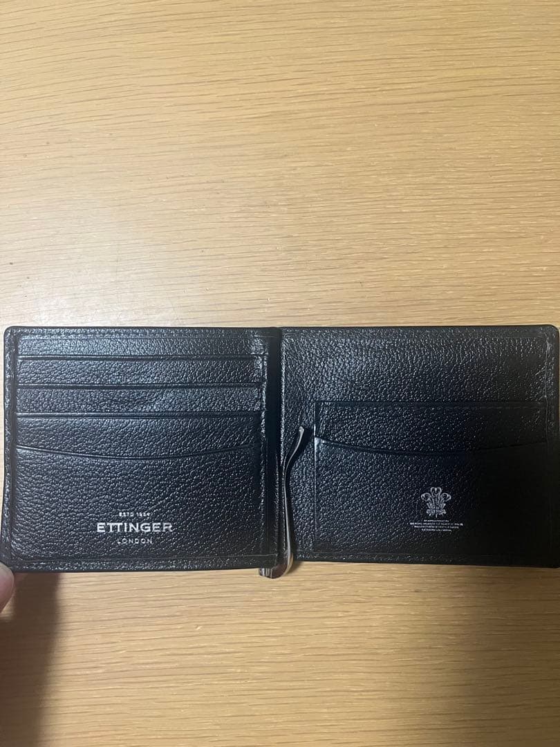 ETTINGER CAPRA BLACK マネークリップ