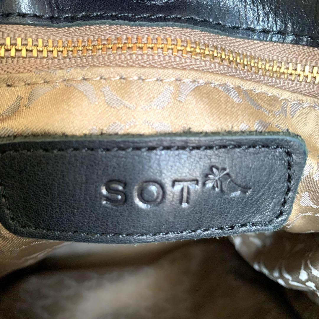 sot pistie DEWYレザー ワンショルダーバッグ　黒