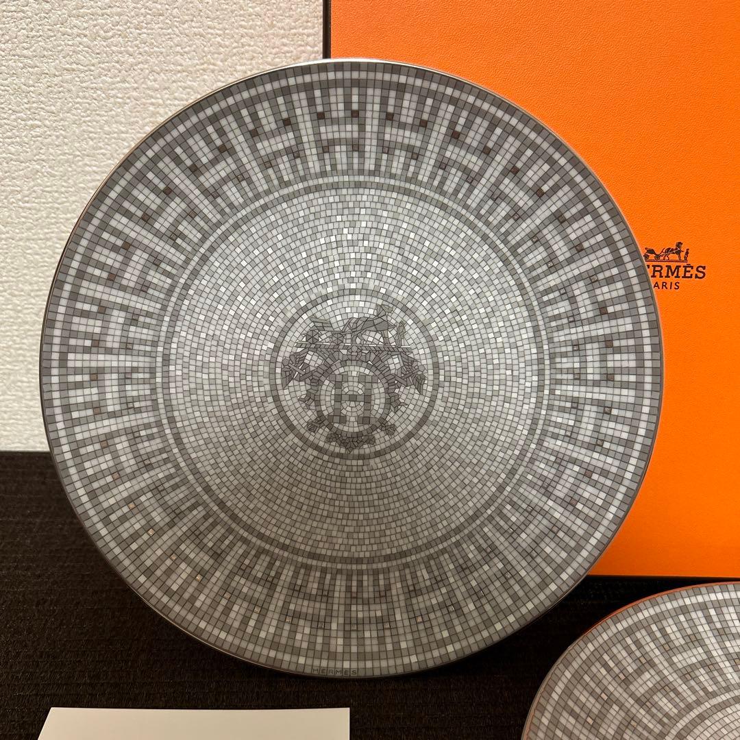 エルメス　ヴァンキャトル プラチナ　デザートプレート　21cm