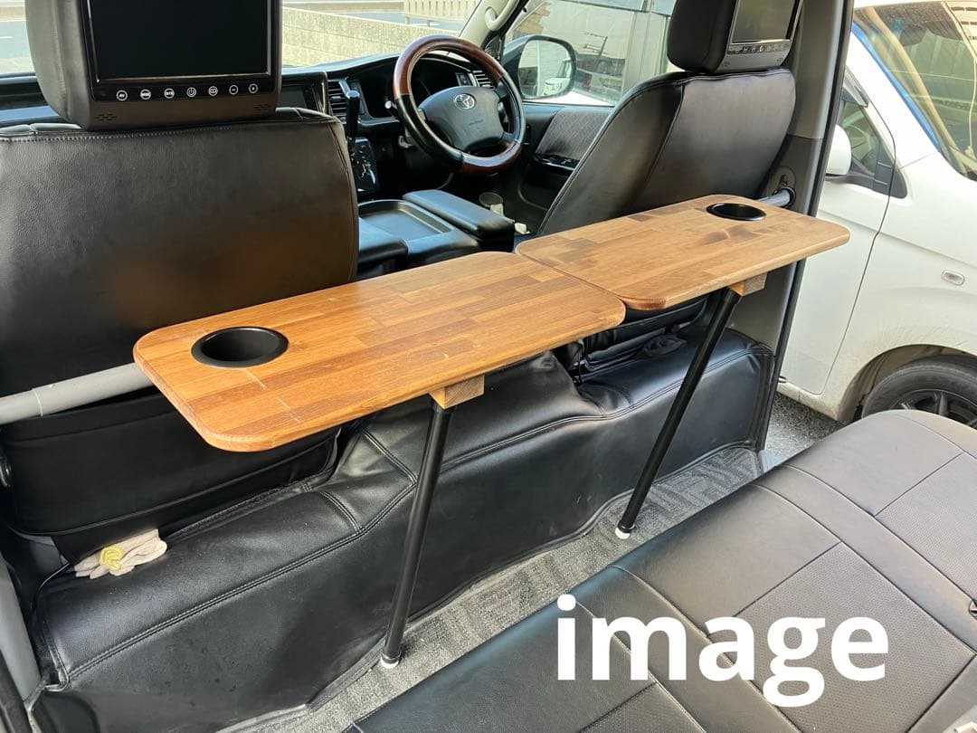 200系ハイエースセカンドテーブル(BK)600mm×300mm(2セット)