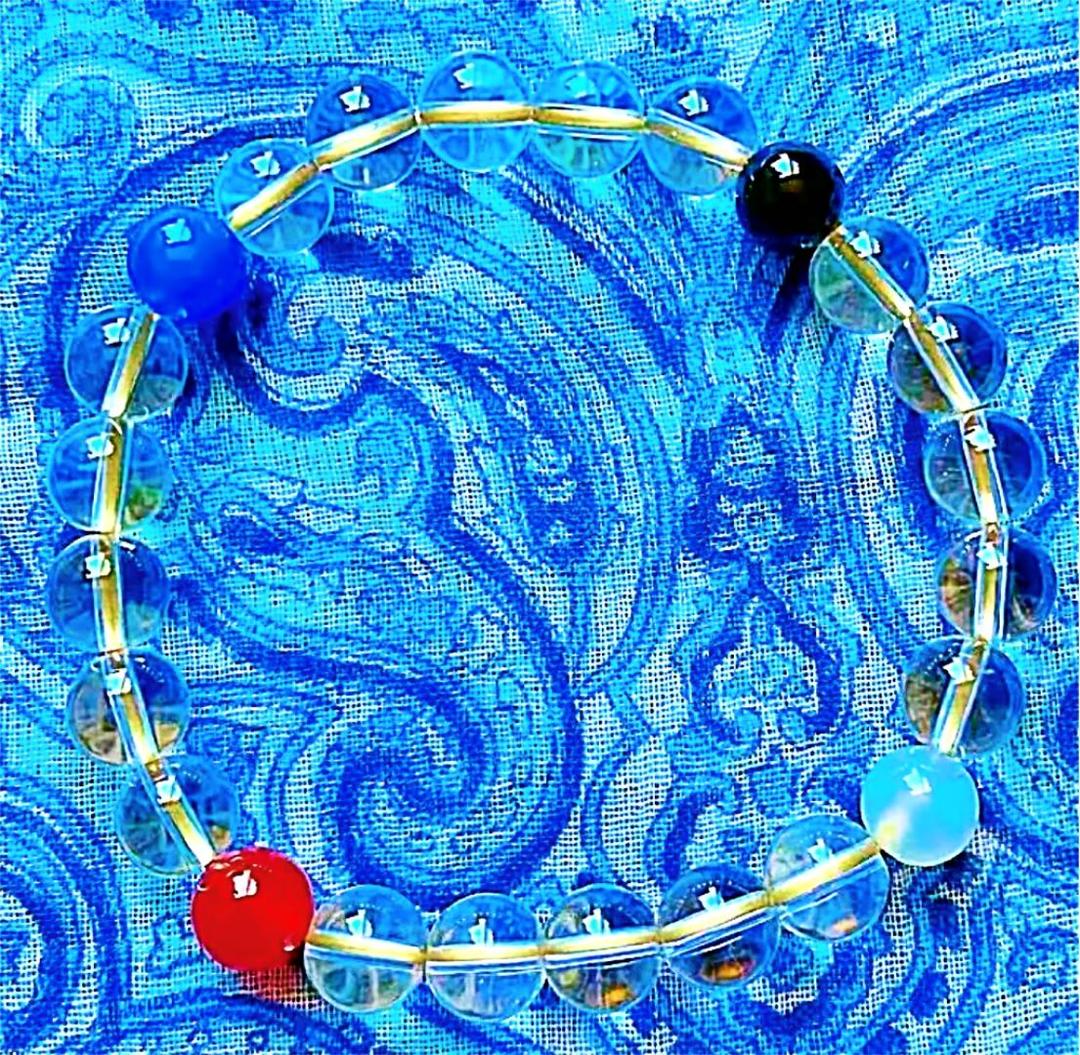 金運爆上げ　四神配列水晶　祈祷済みパワーブレスレット　京都　平安神宮