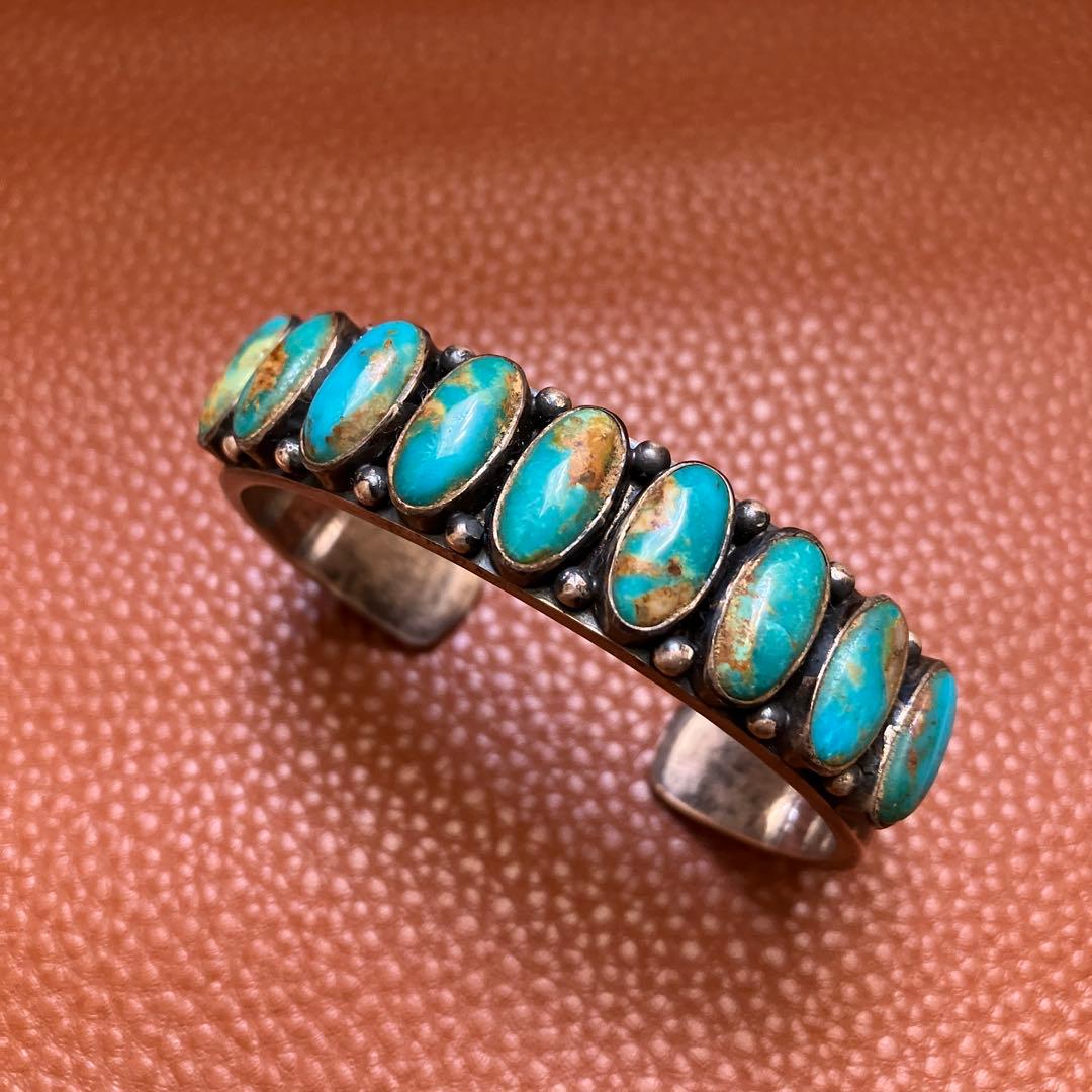 訳アリ。インディアンジュエリー　ナバホ族　カーク・スミス ターコイズ　バングル