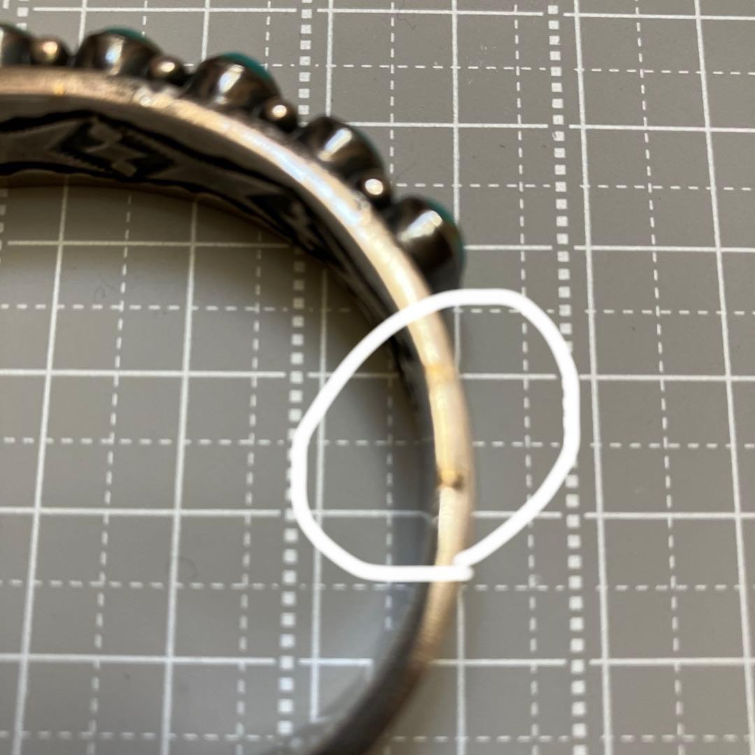 訳アリ。インディアンジュエリー　ナバホ族　カーク・スミス ターコイズ　バングル