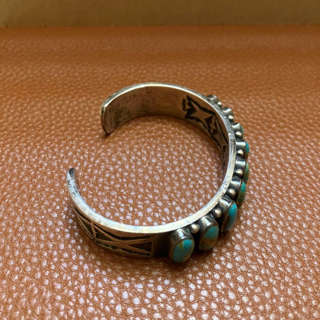 訳アリ。インディアンジュエリー　ナバホ族　カーク・スミス ターコイズ　バングル