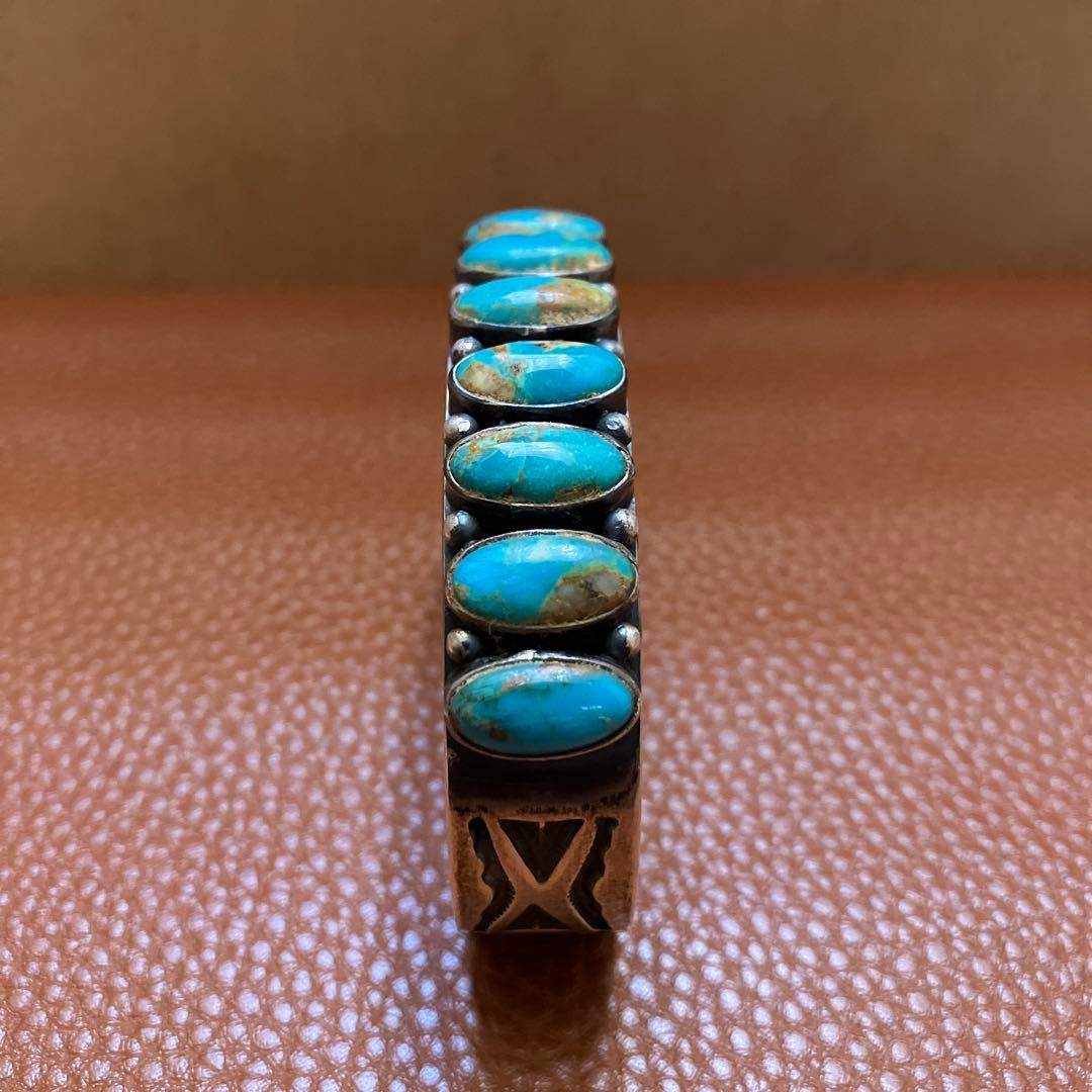訳アリ。インディアンジュエリー　ナバホ族　カーク・スミス ターコイズ　バングル
