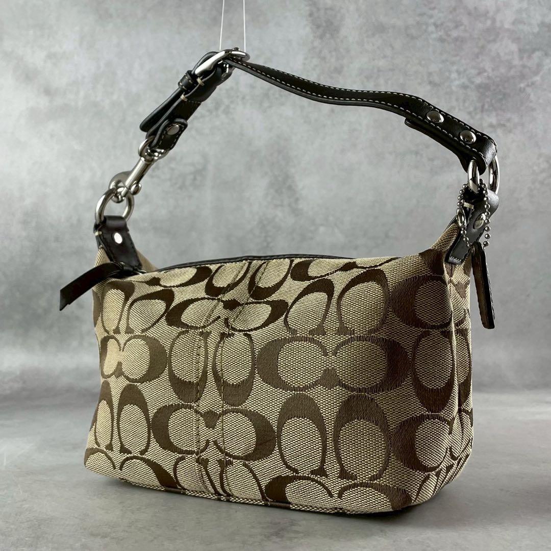 COACH コーチ　シグネチャー　キャンバス　アクセサリーポーチ　ハンドバッグ