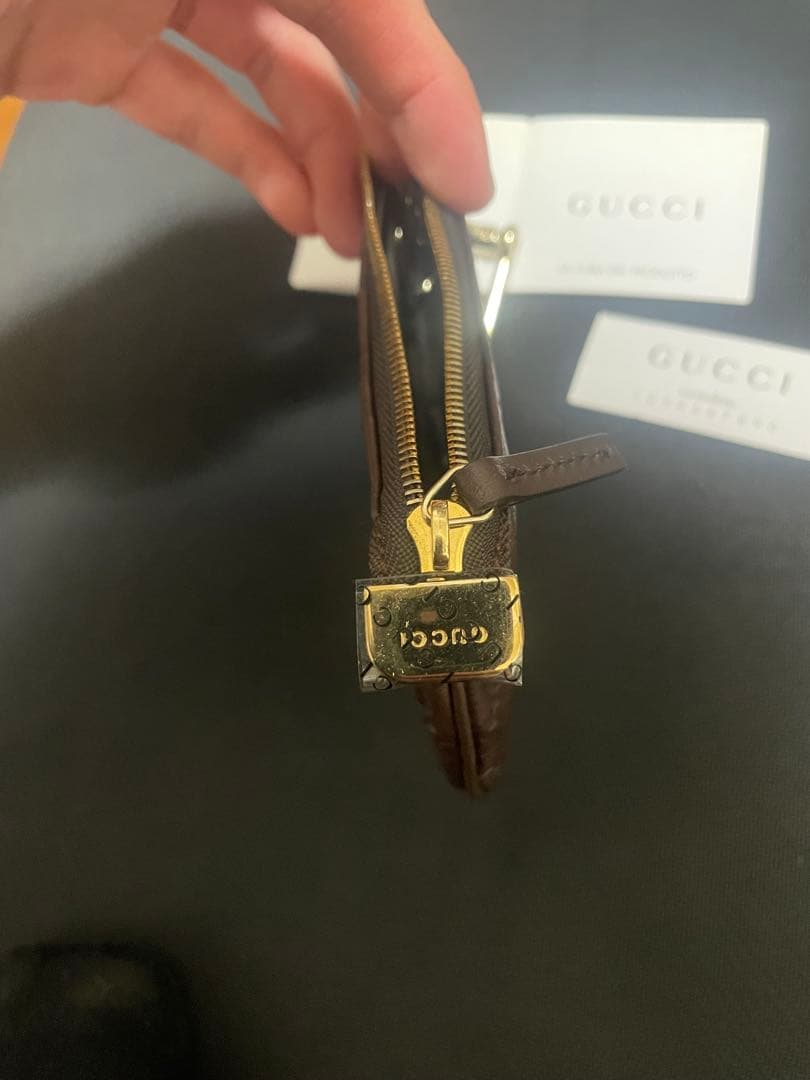 GUCCI GGパターン ケース ブラウン