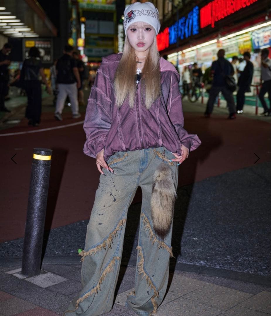 A'GEM/9 × .kom A'GEM/9/エージェムナイン吹付加工パーカー