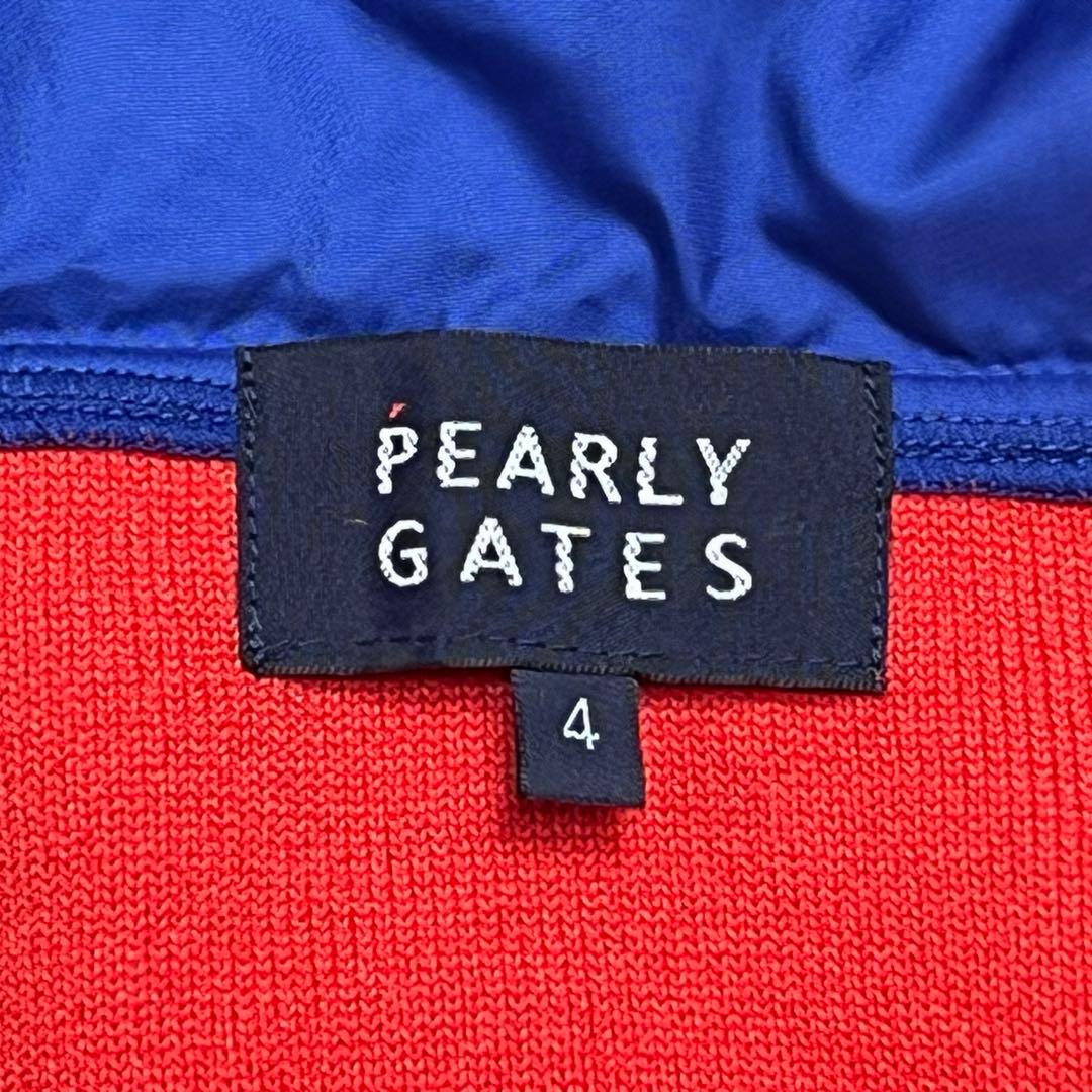 美品✨パーリーゲイツ フリース ナイロンパーカー M ハーフジップ バイカラー