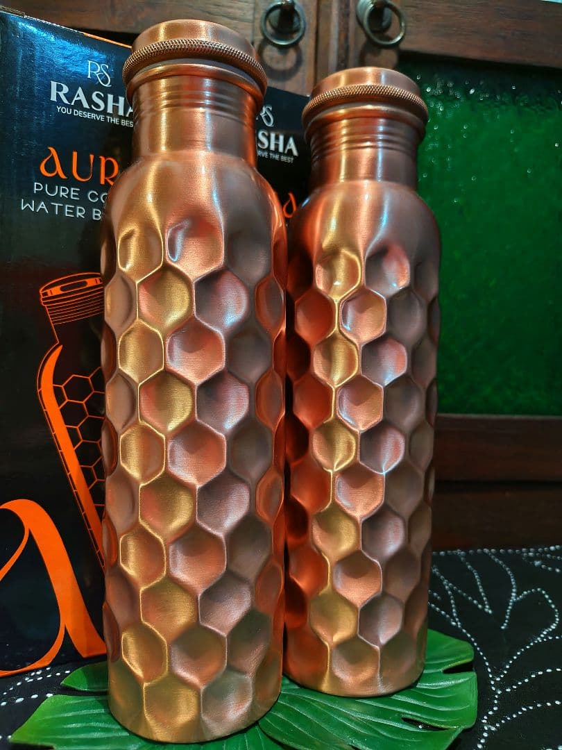 １２７♦両面純銅 約９５０ml ウォーターボトル×２本セット＊高品質