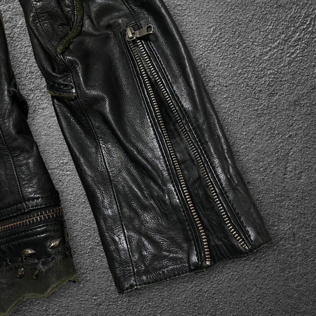 ジャケット・アウター 14th addiction crocodile leather jacket