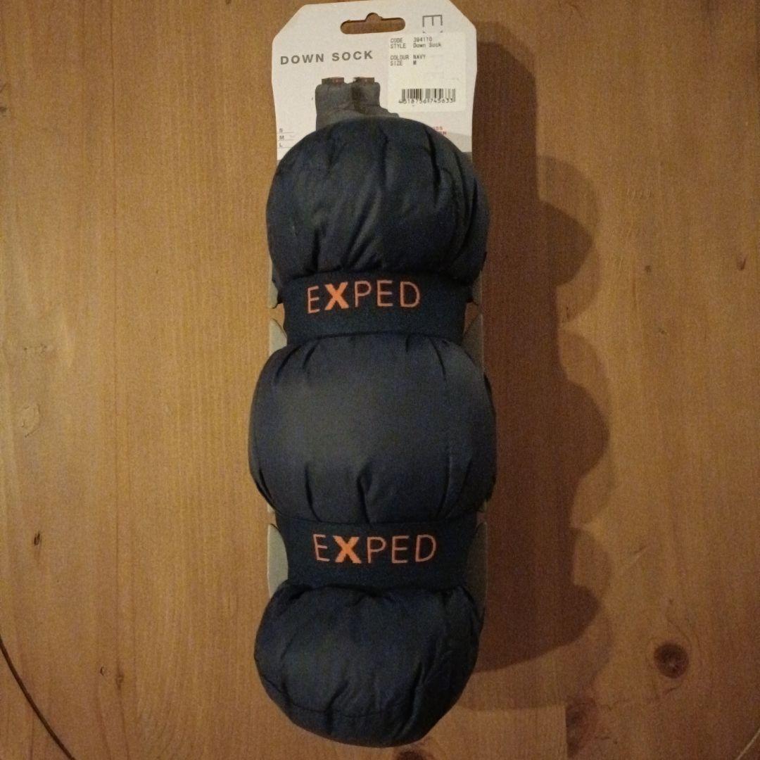 EXPED ダウンソックス ダークブルー
