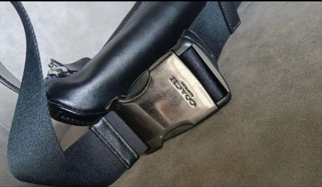 COACH/コーチ メンズ／レディース ブラック ボディバッグ ウエストポーチ