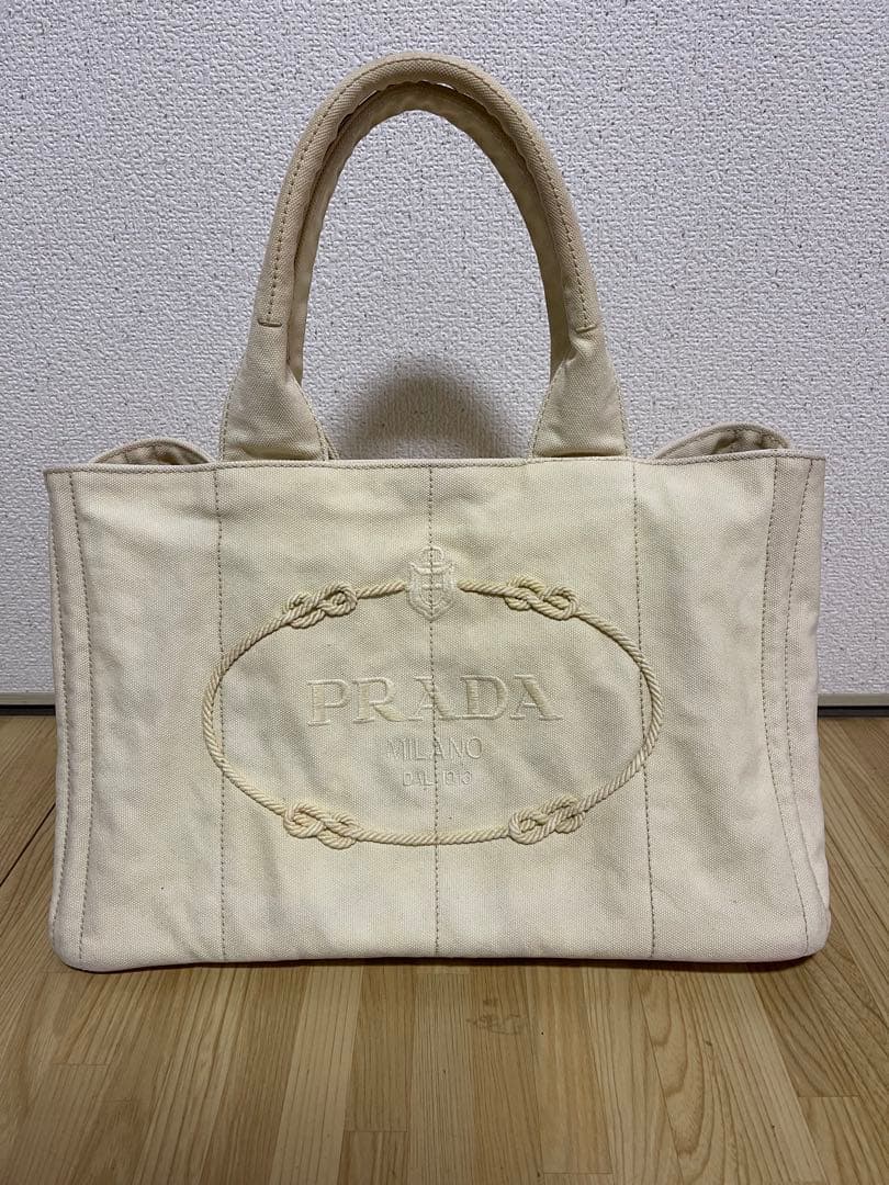 PRADA カナパ　ハンドバッグ　ベージュ