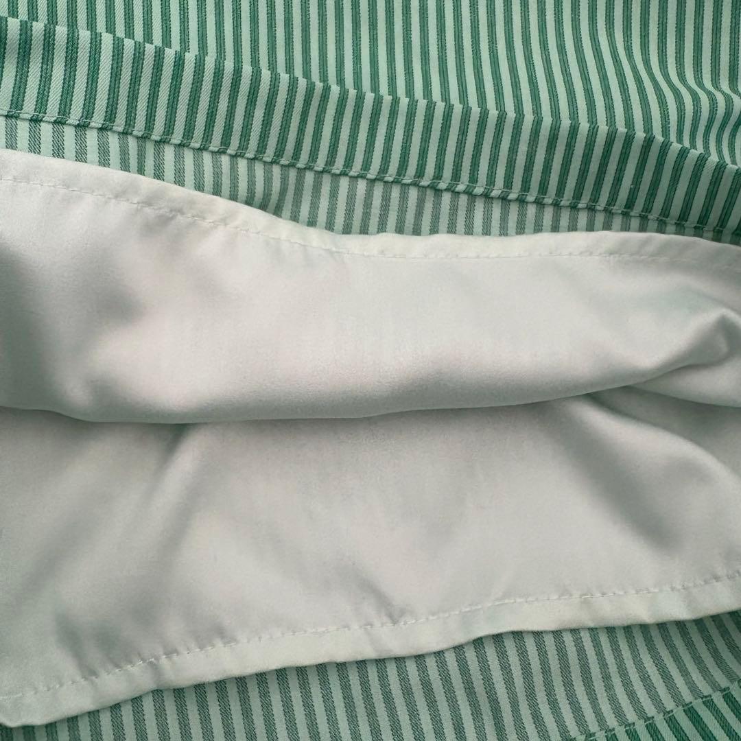 Ameri STRIPE SHIRT ROMPERS グリーン　M