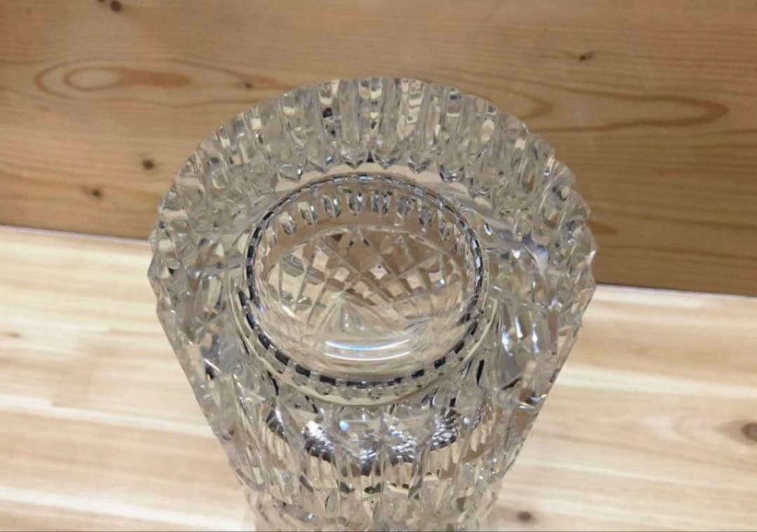 未使用/特価❕ HOYAクリスタル/カット/花瓶/1点　花器/ガラス花瓶