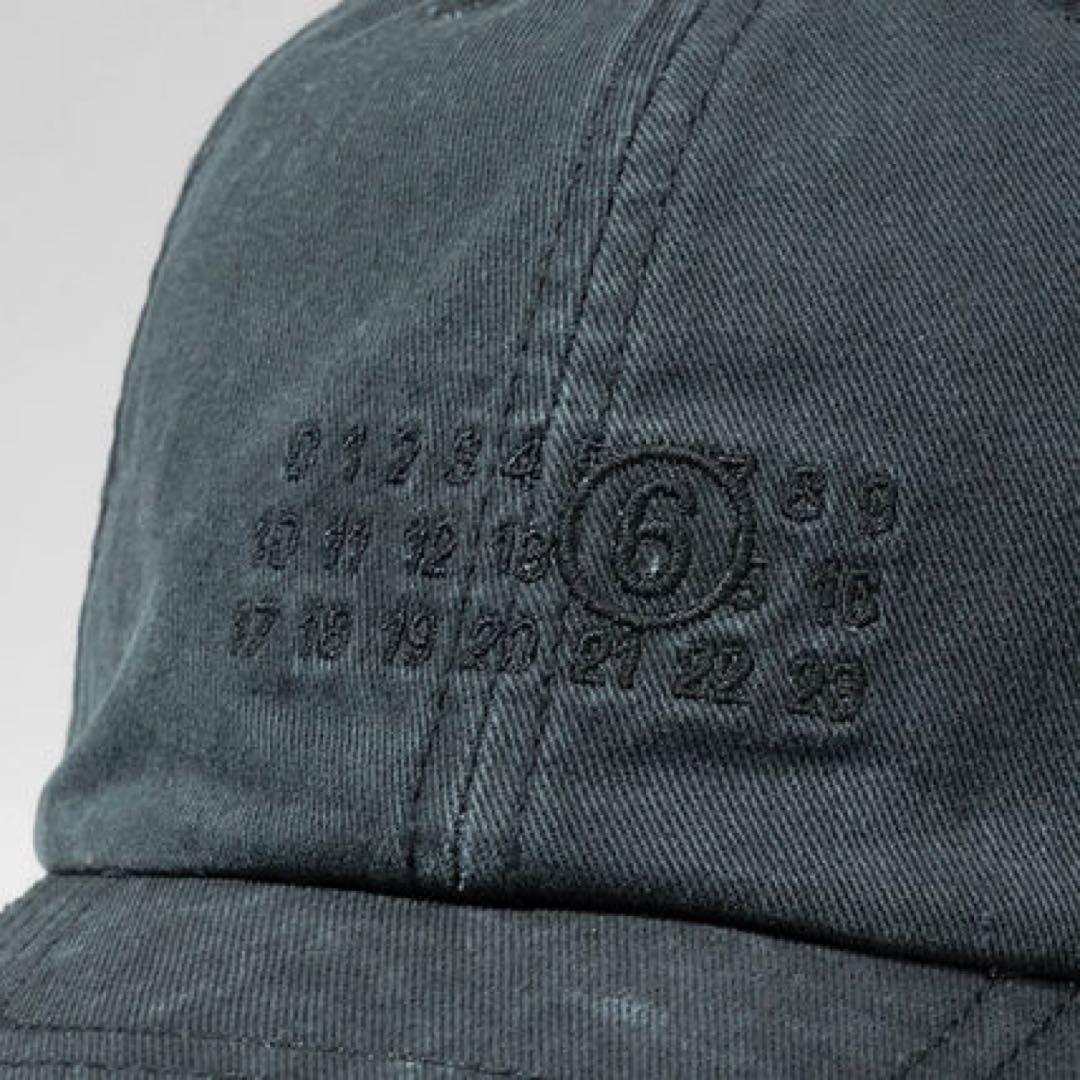 MM6 メゾンマルジェラ　キャップ　黒　チャコール