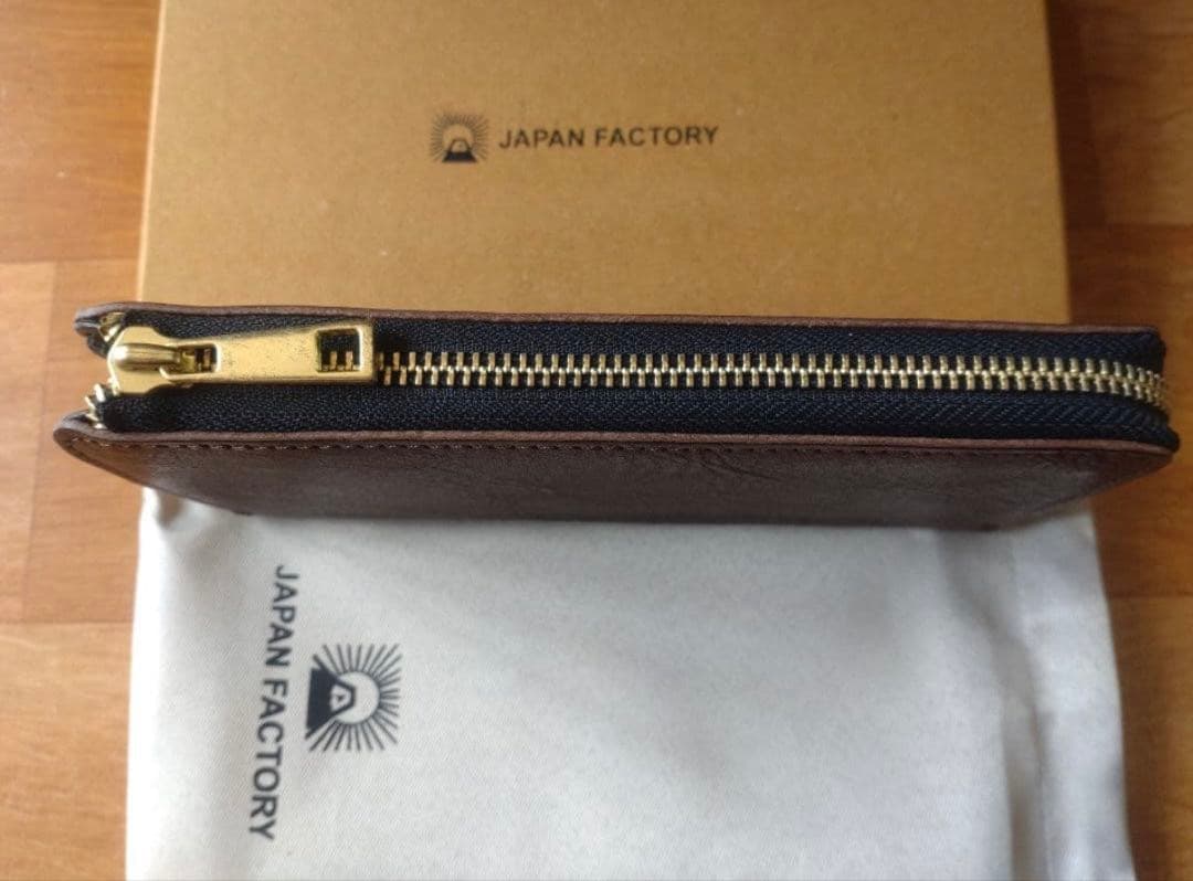 新品未使用　JAPANFACTORY栃木レザー長財布 牛革 小さめ長財布