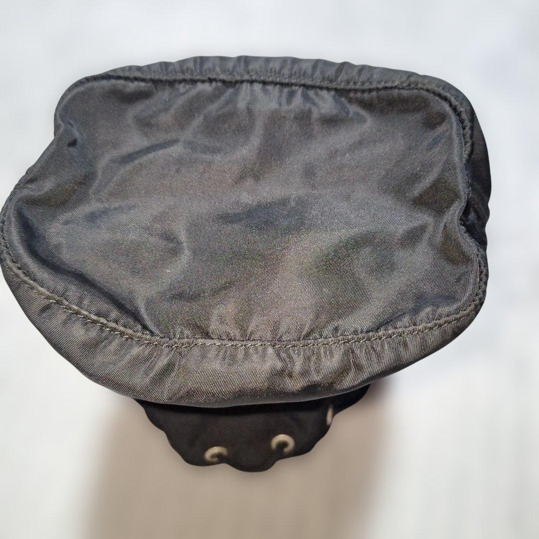 mer.yPRADA ブラック ナイロン ドローストリングバッグ