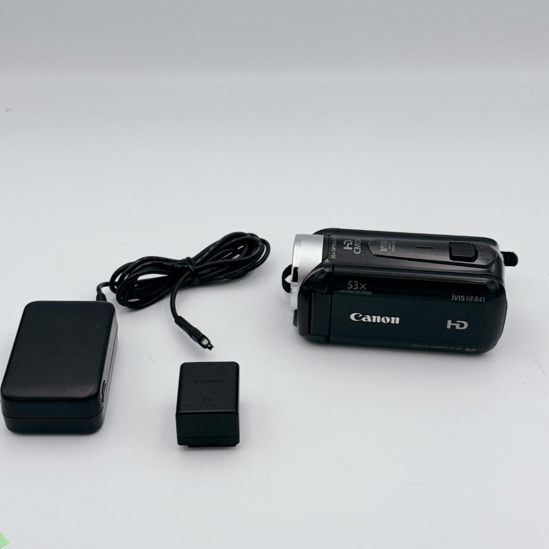 【美品】Canon ビデオカメラ iVIS HF R41 ブラック 動作品