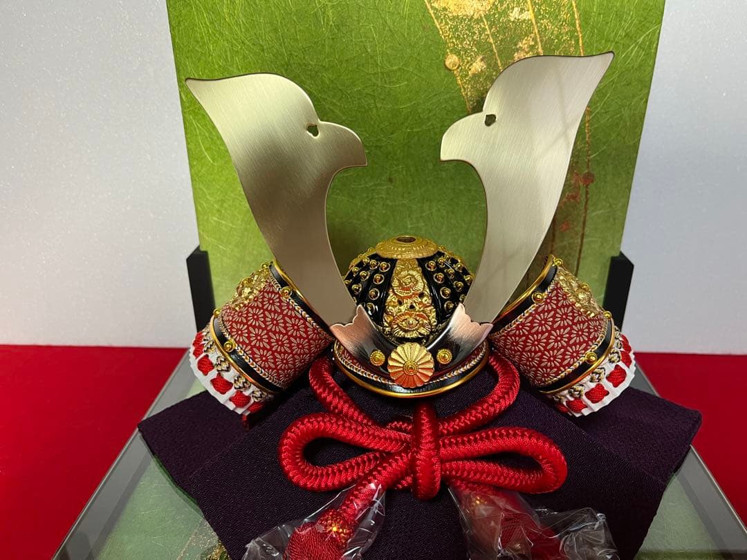 8号中白赤縅　大鍬形の兜　セット