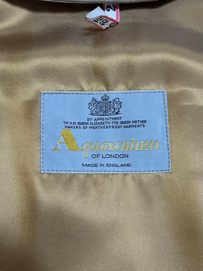 アクアスキュータムバルマカーンコート　ステンカラー　英国製　Aqua5 美品