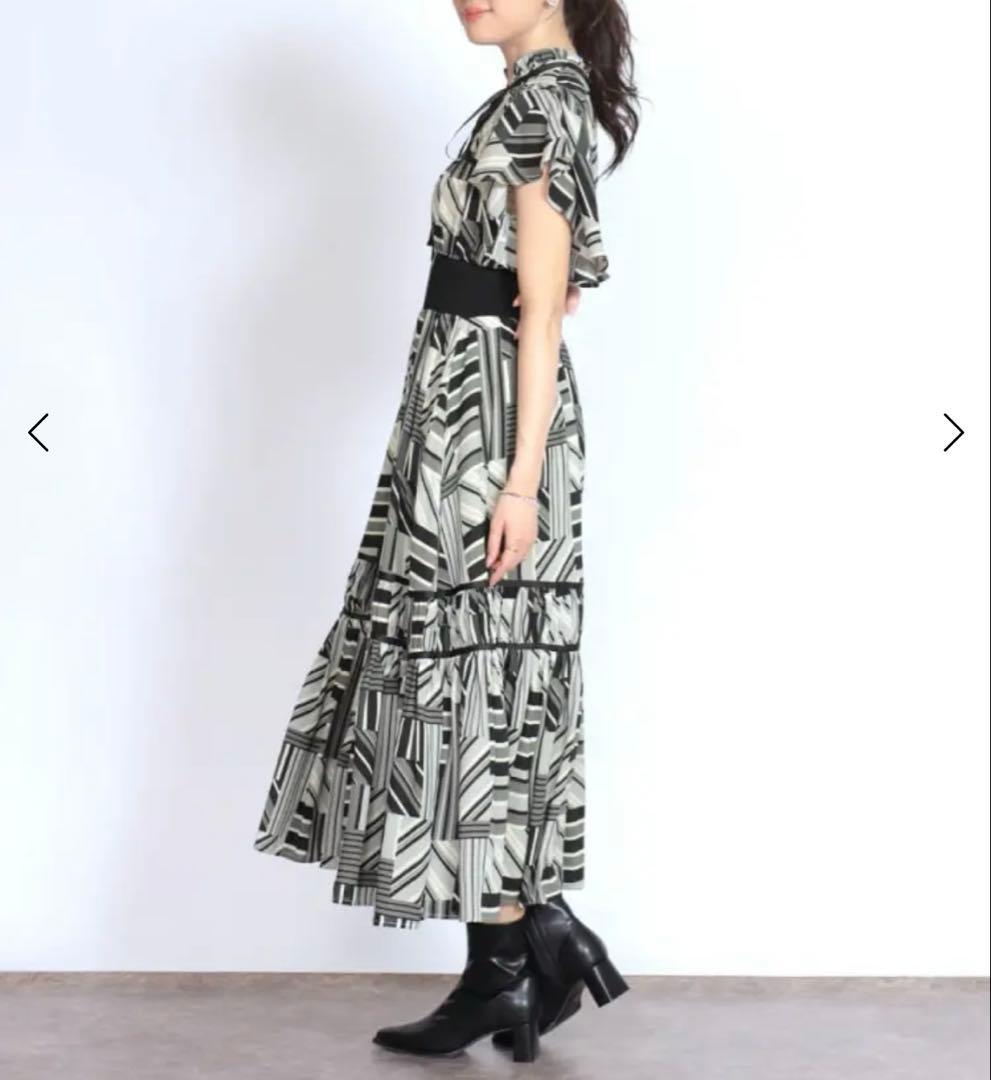 【新品未使用】フェンネル　プリントワンピース　レトロ柄