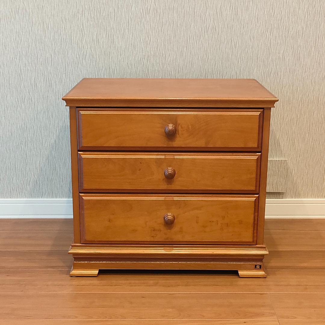 ヤマカ　ヴィンテージ　木製チェスト　サイドチェスト　引出し3杯