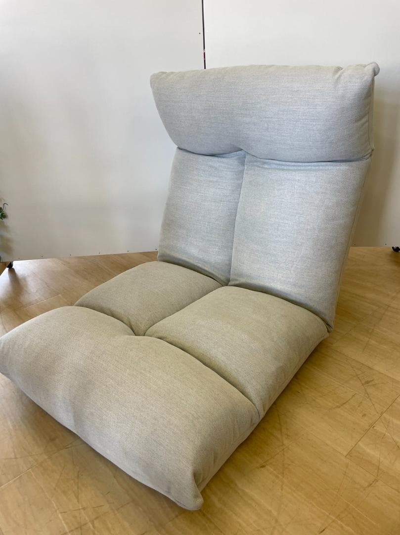 日本製　座椅子 リヨン　クッション　ごろ寝　椅子　チェア　ソファ　グレー