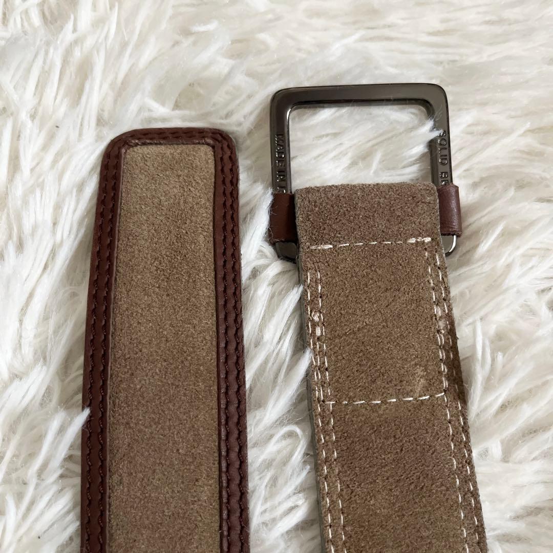 新品✨️ エルメネジルドゼニア ベルト スエード レザー ブラウン 極希少✨️