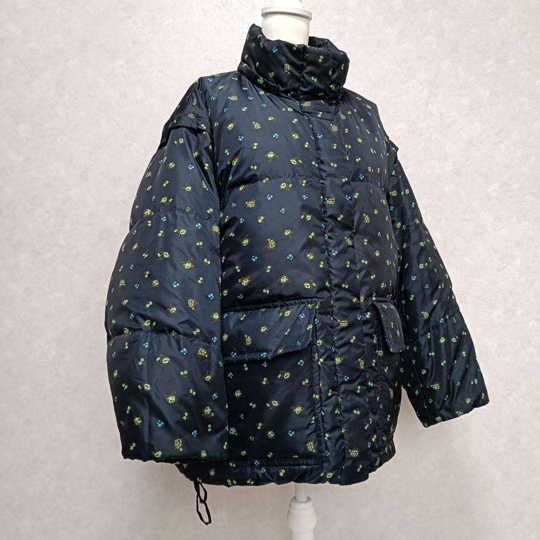 【フード欠品】メゾンスペシャル 花柄 リバーシブルダウンジャケット
