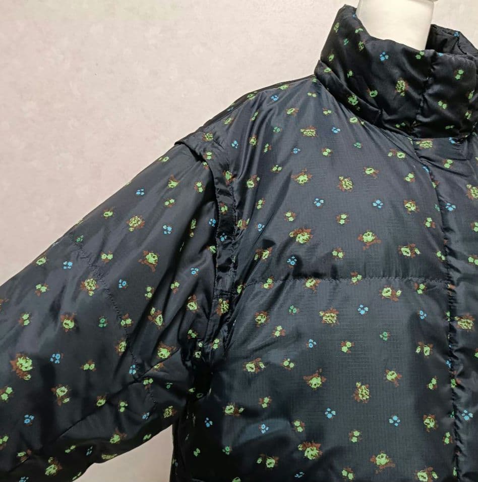 【フード欠品】メゾンスペシャル 花柄 リバーシブルダウンジャケット