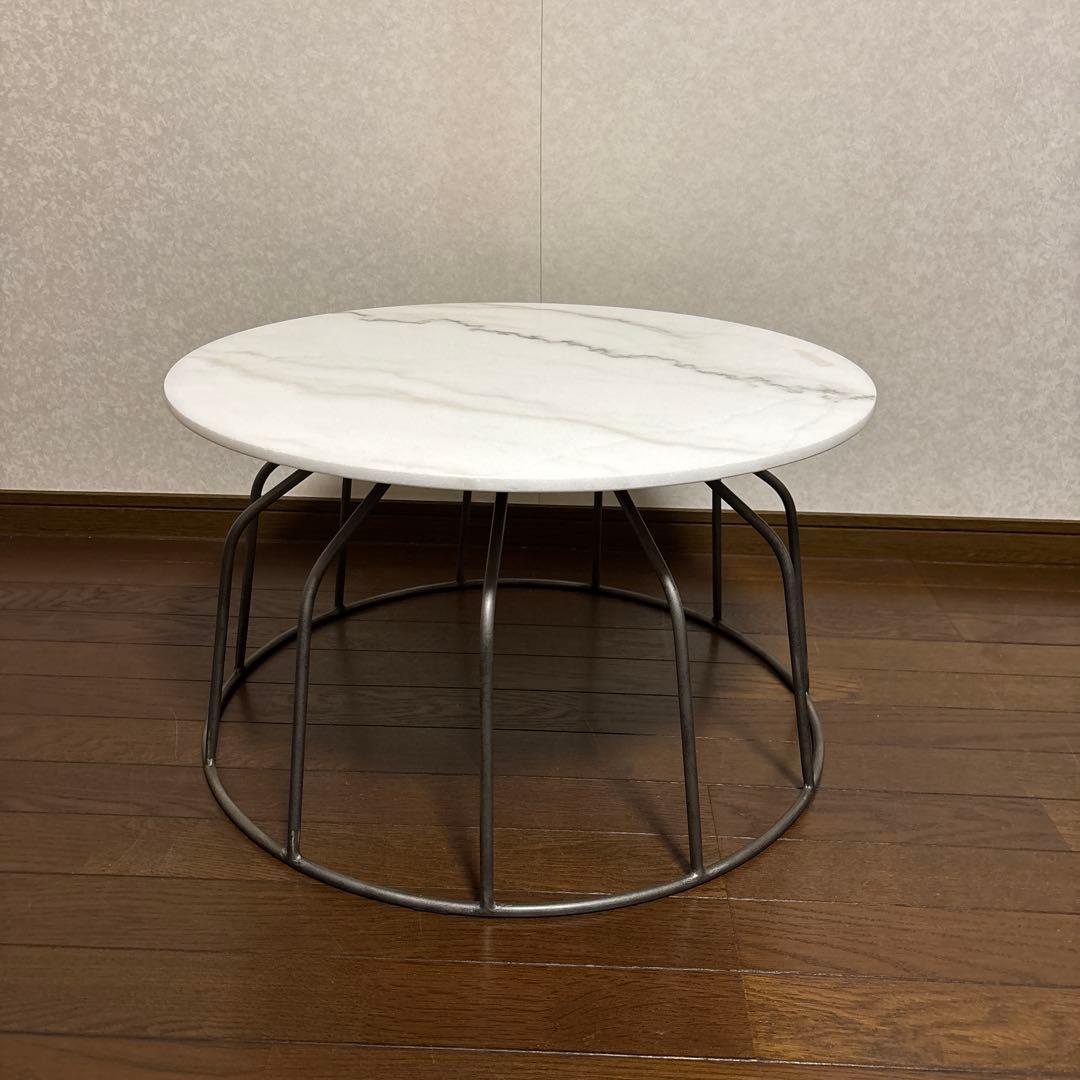 【美品】クラッシュゲート CARA コーヒーテーブル 天然大理石 廃盤