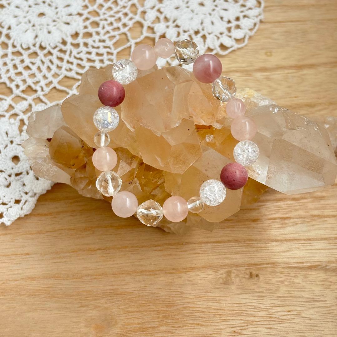 天然石　ポイント大きめ　ヒマラヤ水晶　ピンクなのにオレンジ？